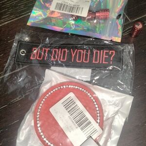 Red and Black Car Accessories Set